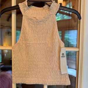 Mono B Cream Textured Tank Top